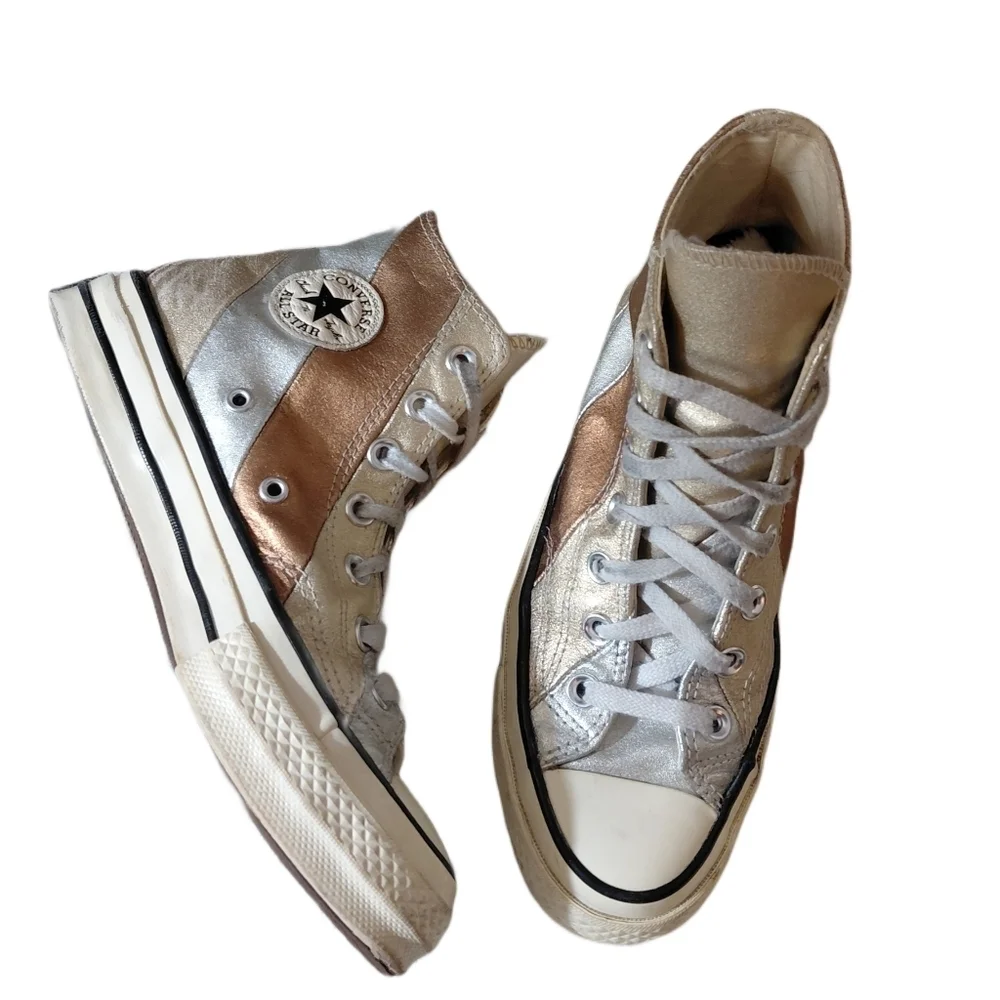 Converse Chuck Taylor All Stars Metallic Rainbow Women's 5.5 High-Top Sneakers